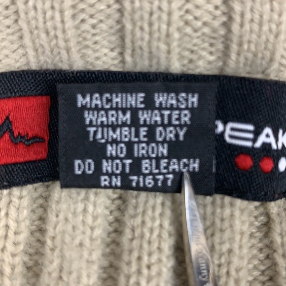 North Peak tan long sleeve V neck sweater size L - Picture 5 of 5